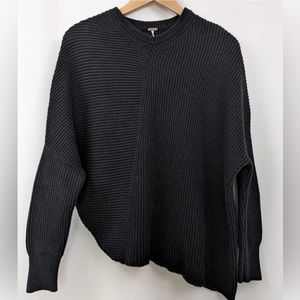 FreePeople downtown sweater asymmetrical hem ribbed drop shoulder